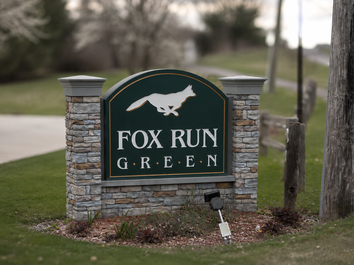 Fox Run Green neighborhood sign